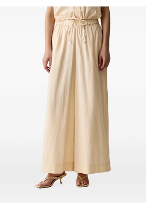 Benetton drawstring-waist wide-leg trousers - Neutrals
