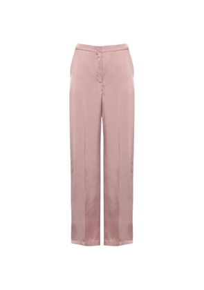 EMME satin-finish pressed-crease trousers - Pink