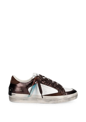Crime London SK8 Deluxe glitter-trim sneakers - White