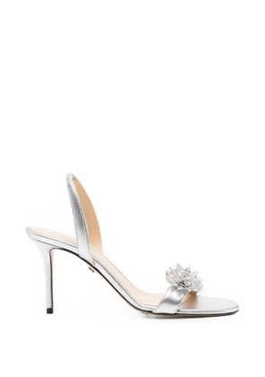 MACH & MACH crystal-embellished leather sandals - Silver