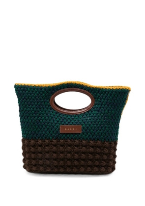 Marni crochet-knit tote bag - Green