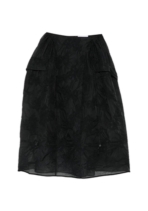 Cecilie Bahnsen Fuana bow-jacquard pleated midi skirt - Black