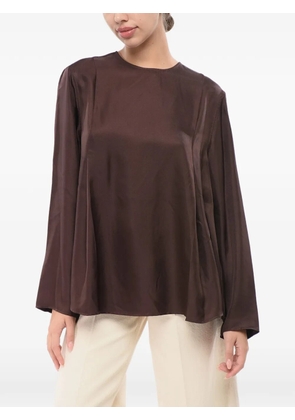 LouLou de Saison Adalyn silk-twill blouse - Brown