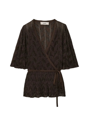 Ba&Sh Wendy wrap T-shirt - Brown