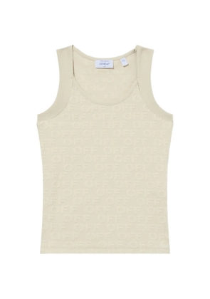 Off-White logo-pattern Terry tank top - Neutrals