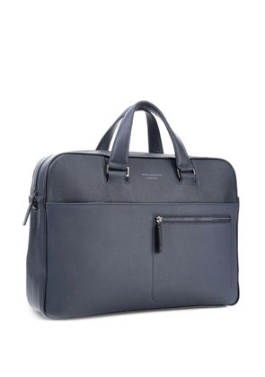 PIQUADRO David grained-leather briefcase - Blue