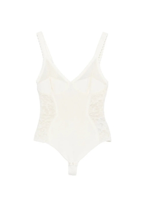 Elisabetta Franchi lace-panelled sleeveless top - Neutrals