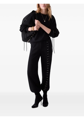 LIU JO swetshirt with laces - Black