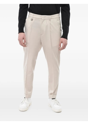 Paolo Pecora single-pleat turn-up trousers - Neutrals