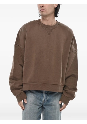 ENTIRE STUDIOS boxy cotton-fleece sweater - Brown