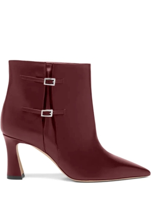 Malone Souliers 70mm Norma buckle-detail pointed-toe ankle boots - Red