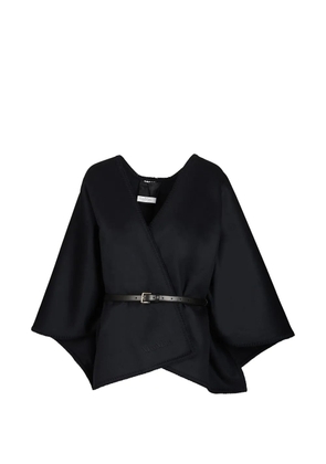Max Mara belted wool cape - Black