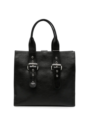 Vivienne Westwood Alex buckle-detail leather tote bag - Black