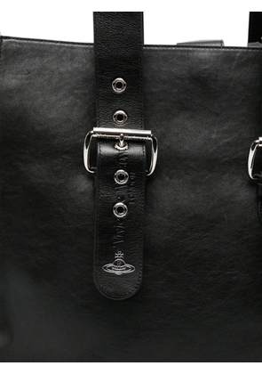 Vivienne Westwood Alex buckle-detail leather tote bag - Black