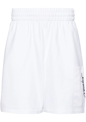 Moschino logo embroidered short - White