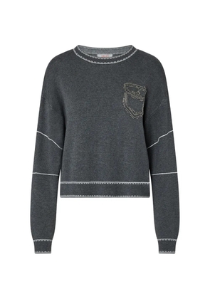 LIU JO sweater with stitching - Grey