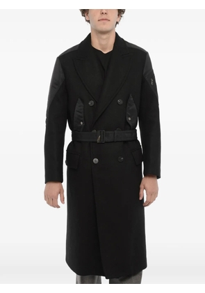 Neil Barrett belted hybrid trench coat - Black