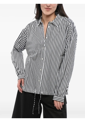 Woolrich awning-striped drawstring shirt - White