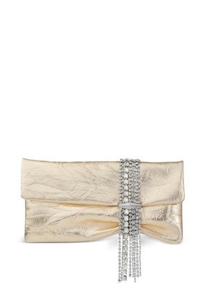 Jimmy Choo Zandra crystal-embellished clutch bag - Gold