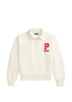 Polo Ralph Lauren half-zip logo-print polo top - White