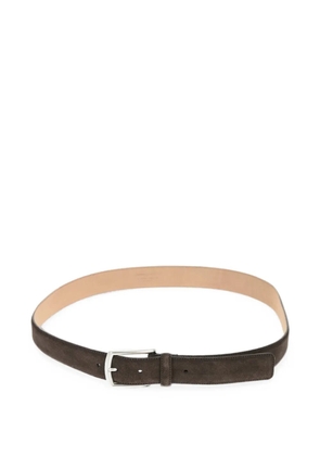 Zegna suede-finish belt - Brown