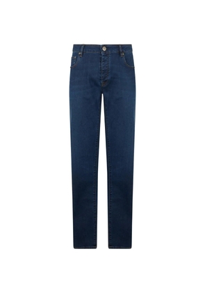 Moorer straight-cut high-waisted jeans - Blue