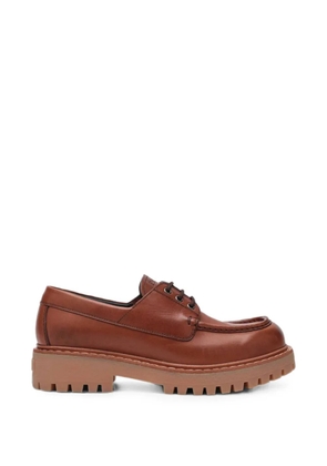 Prada leather lug-sole derby shoes - Brown