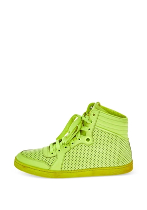 Gucci Pre-Owned perforated high-top sneakers - Green