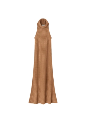 RETORI check-jacquard maxi dress - Neutrals