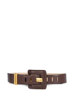 Balmain Anthem smooth-leather belt - Brown