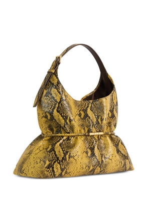 Balmain Sphynx medium bag in python-effect leather - Yellow