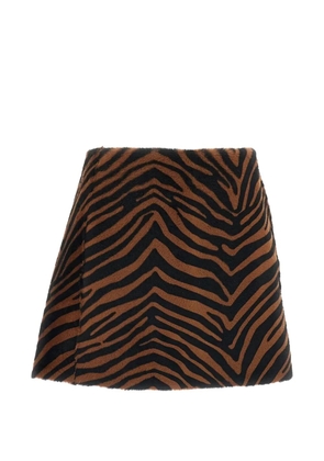 P.A.R.O.S.H. animal-print mini skirt - Brown