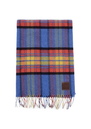 DSQUARED2 tartan-check fringed-trim scarf - Blue