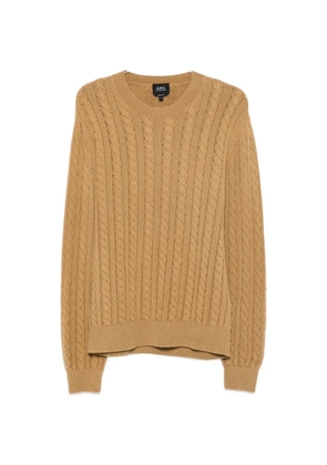 A.P.C. cable-knit wool sweater - Brown
