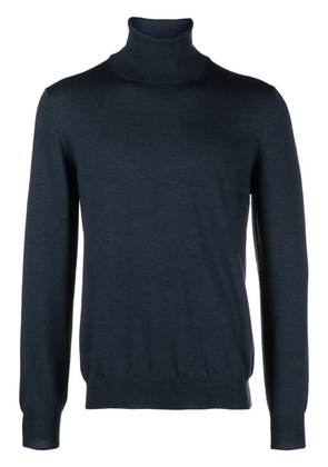 Barba roll-neck virgin wool jumper - Blue