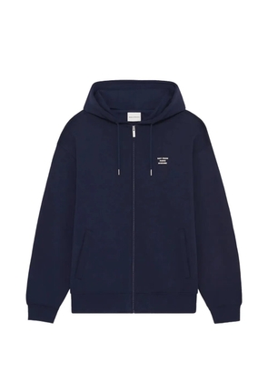 Drôle De Monsieur logo-print zip-up hoodie - Blue