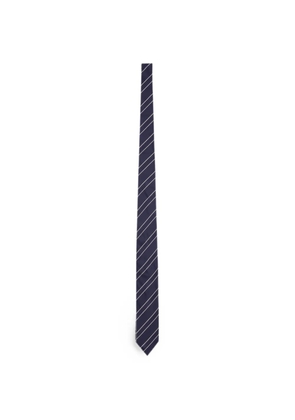 Lardini diagonal-stripe silk tie - Blue