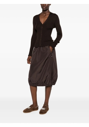 Cecilie Bahnsen ribbed V-neck cardigan - Brown