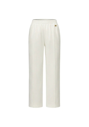 LIU JO pintuck-detail track pants - White