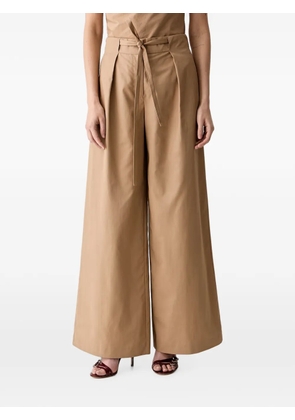Karl Lagerfeld tie-waist pleated trousers - Neutrals