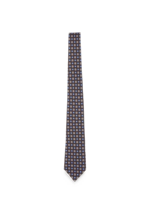 Kiton micro-pattern tie - Brown