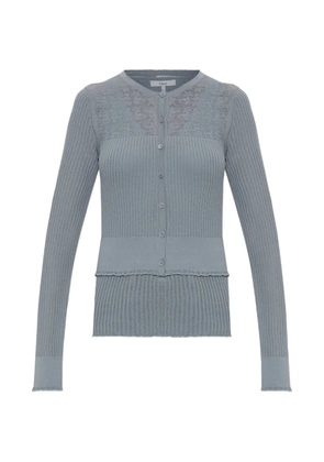 Chloé ribbed-knit wool vest and cardigan - Blue