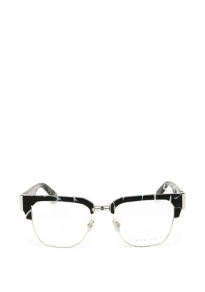 Philipp Plein Eyewear marbled-effect glasses - Black