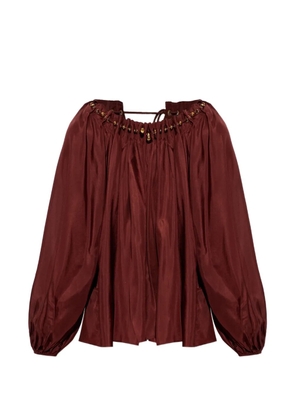 ZIMMERMANN Aster gathered bead blouse