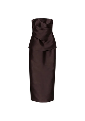 Solace London The Lucille strapless maxi dress - Brown