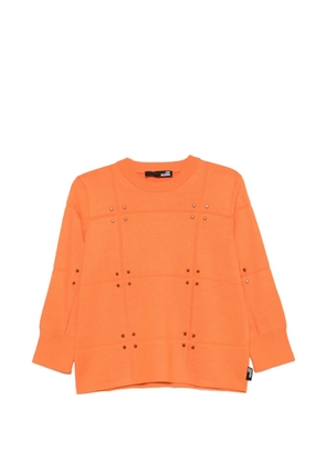 Love Moschino stud-embellishment sweater - Orange
