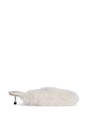 Simone Rocha faux-fur mules - Neutrals