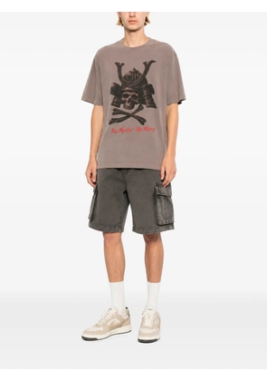 Melt graphic-print crew-neck T-shirt - Grey