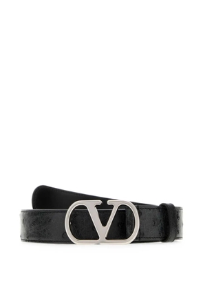 Valentino Garavani VLogo Signature leather belt - Black