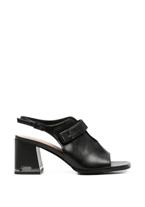 LINDA BAUMANN buckle-detail slingback sandals - Black